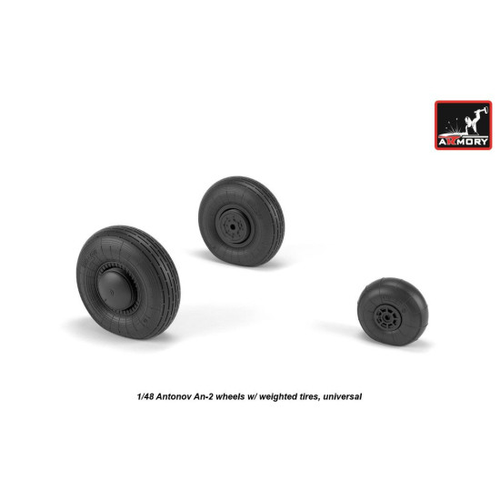 Armory Aw48036 1/48 Antonov An-2/An-3 Colt Wheels W/ Weighted Tires