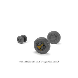 Armory Aw48316 1/48 F-100d Super Sabre Wheels W/ Weighted Tyres