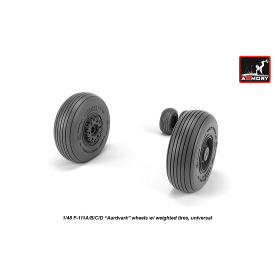 Armory Aw48319 1/48 F-111a/B/C/D Aardvark Wheels W/ Weighted Tires