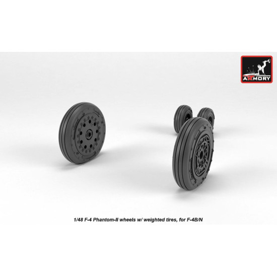 Armory Aw48323 1/48 F-4 Phantom-ii Wheels W/ Weighted Tires Early