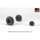 Armory Aw48330 1/48 Ah-64 Apache Wheels W/ Weighted Tires Smooth Hubs