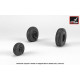 Armory Aw48331 1/48 Ah-64 Apache Wheels W/ Weighted Tires Ribbed Hubs