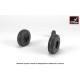 Armory Aw48331 1/48 Ah-64 Apache Wheels W/ Weighted Tires Ribbed Hubs