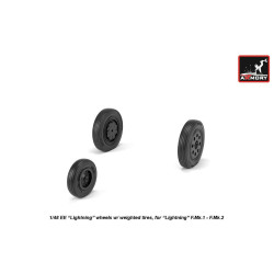 Armory Aw48407 1/48 Ee Lightning Wheels W/ Weighted Tires Early