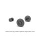 Armory Aw48410 1/48 Fairey Gannet Early Type Wheels W/ Weighted Tires Of Straight Tire Pattern