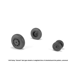 Armory Aw48411 1/48 Fairey Gannet Late Type Wheels W/ Weighted Tires Of Checkerboard Tire Pattern