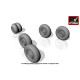 Armory Aw72025 1/72 Mikoyan Mig-31 Foxhound Wheels W/ Weighted Tires