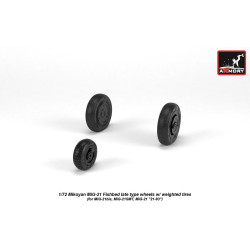 Armory Aw72050 1/72 Mikoyan Mig-21 Fishbed Wheels W/ Weighted Tires Late