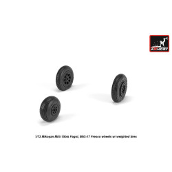 Armory Aw72054 1/72 Mikoyan Mig-15bis Fagot Late Mig-17 Fresco Wheels W/ Weighted Tires