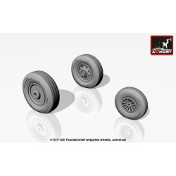 Armory Aw72313 1/72 F-105 Thunderchief Wheels W/ Weighted Tyres