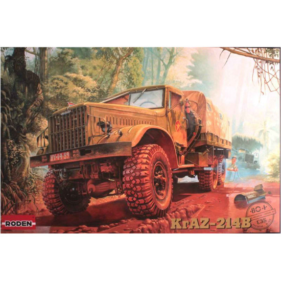 KrAZ-214B Soviet military truck 1/35 Roden 804