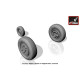 Armory Aw72315 1/72 F-22 Raptor Wheels W/ Weighted Tyres