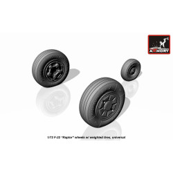 Armory Aw72315 1/72 F-22 Raptor Wheels W/ Weighted Tyres