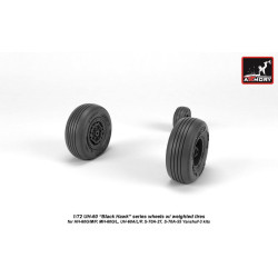 Armory Aw72334 1/72 Uh-60 Black Hawk Wheels W/ Weighted Tires