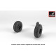 Armory Aw72335 1/72 Ah-64 Apache Wheels W/ Weighted Tires Smooth Hubs