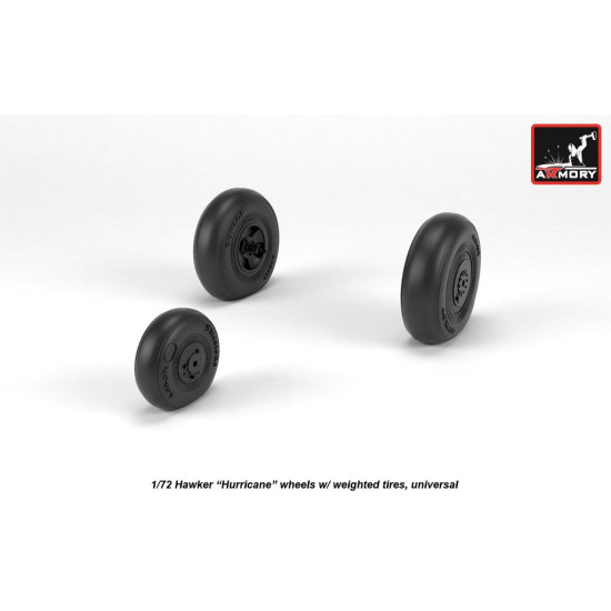 Armory Aw72416 1/72 Hawker Hurricane Wheels W/ Weighted Tires