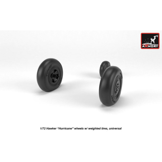 Armory Aw72416 1/72 Hawker Hurricane Wheels W/ Weighted Tires