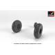 Armory Aw72417 1/72 Hawker Sea Hawk Wheels With Weighted Tires