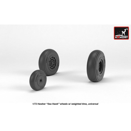 Armory Aw72417 1/72 Hawker Sea Hawk Wheels With Weighted Tires