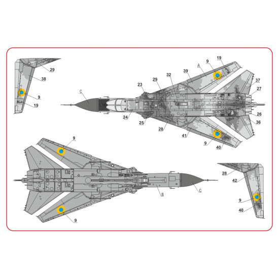 Armory 14703 1/144 Sukhoj Su-24m Fencer Ukrainian Modern Pixel Camo