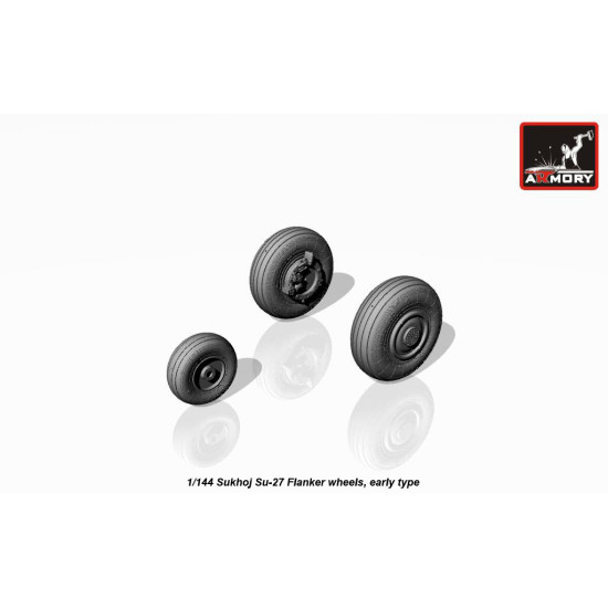 Armory Aw14005 1/144 Sukhoj Su-27 Flanker Wheels Early Type Hubs