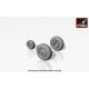 Armory Aw14005 1/144 Sukhoj Su-27 Flanker Wheels Early Type Hubs