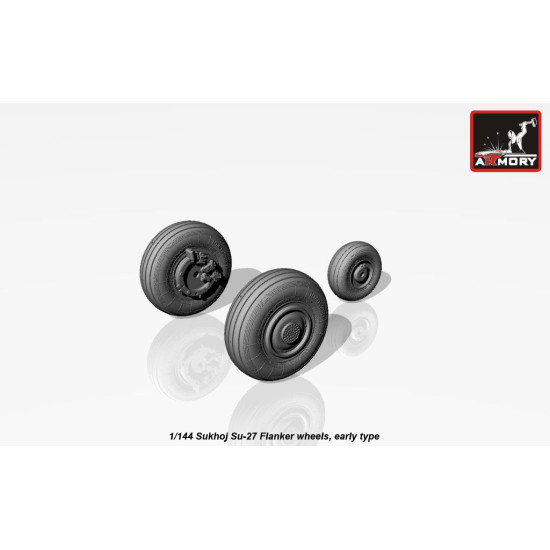 Armory Aw14005 1/144 Sukhoj Su-27 Flanker Wheels Early Type Hubs