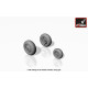 Armory Aw14005 1/144 Sukhoj Su-27 Flanker Wheels Early Type Hubs