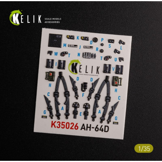 Kelik K35026 1/35 Ah 64d Apache Interior 3d Decals For Meng Kit