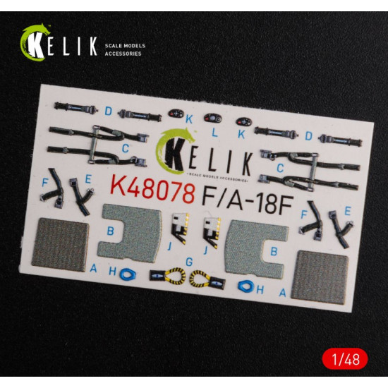 Kelik K48078 1/48 F A 18f Super Hornet Interior 3d Decals For Meng Kit