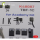 Kelik K48087 1/48 Tbf 1c Interior 3d Decals For Academy Kit