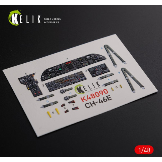 Kelik K48090 1/48 Ch 46e Interior 3d Decals For Academy Kit