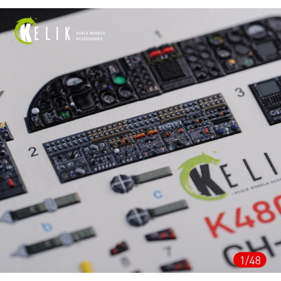 Kelik K48090 1/48 Ch 46e Interior 3d Decals For Academy Kit