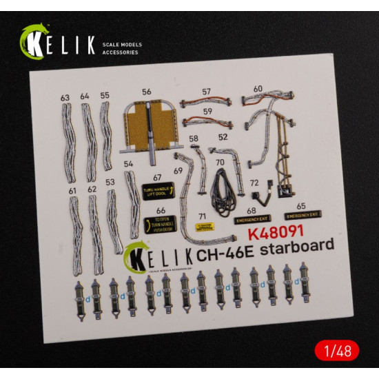 Kelik K48091 1/48 Ch 46e Cargo Compartment Interior 3d Decals For Academy Kit