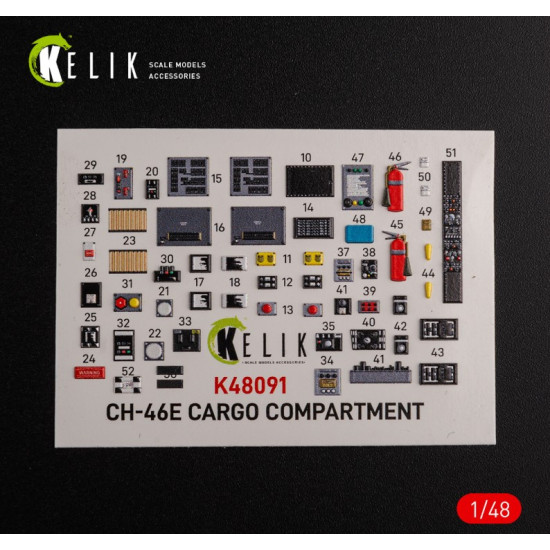 Kelik K48091 1/48 Ch 46e Cargo Compartment Interior 3d Decals For Academy Kit