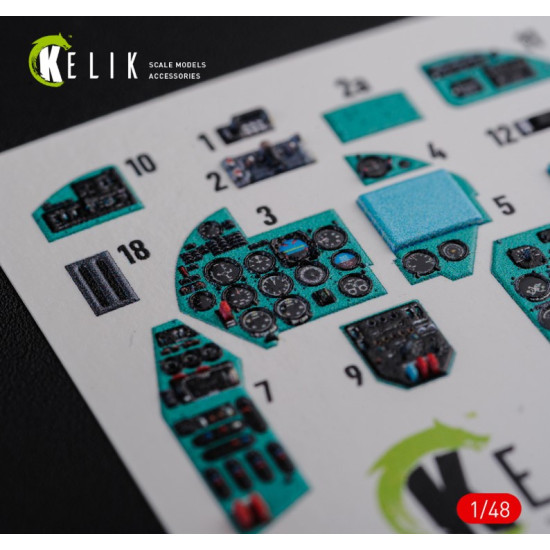 Kelik K48092 1/48 Mi 24d Hind D Interior 3d Decals For Trumpeter Kit