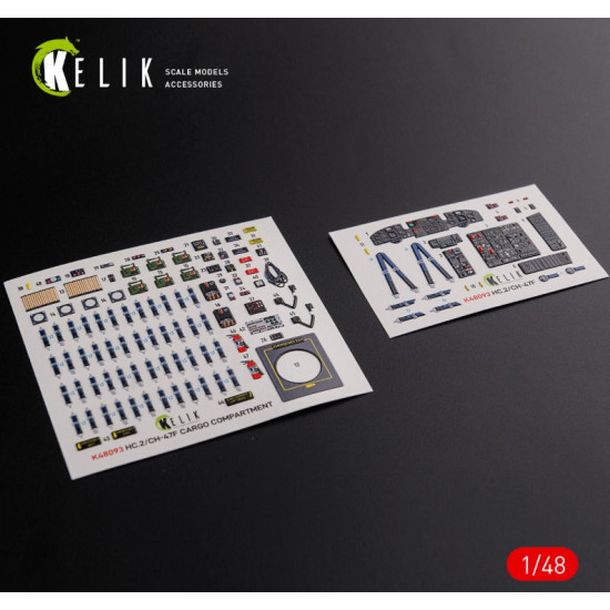 Kelik K48093 1/48 Ch 47f Interior 3d Decals For Italeri Kit