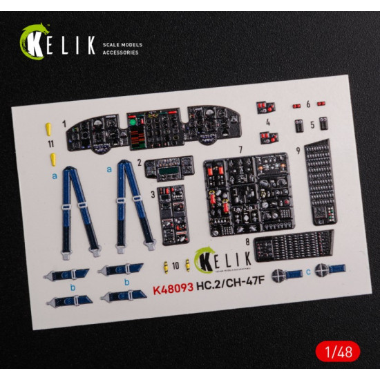 Kelik K48093 1/48 Ch 47f Interior 3d Decals For Italeri Kit