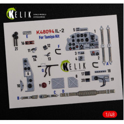 Kelik K48094 1/48 Il 2 Shturmovik Interior 3d Decals For Tamiya Kit