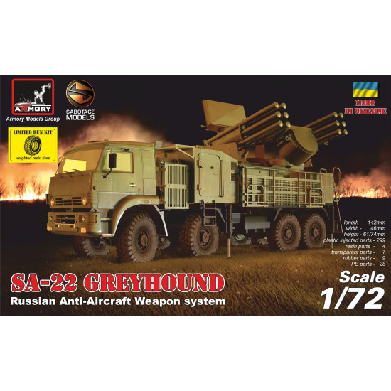 Armory Ar72401-r 1/72 Zprk 96k6 Pantsir-c1 Sa-22 Greyhound Russian Aa Weapon System