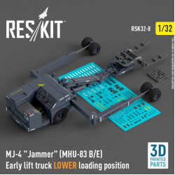 Reskit Rsk32-0008 1/32 Mj4 Jammer Mhu83 Be Early Lift Truck Lower Loading Position 3d Printed Model Kit