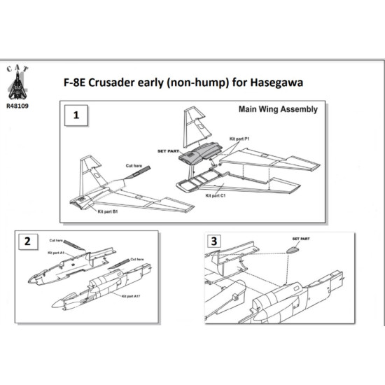 Cat4-r48109 1/48 F 8e Crusader Early Non Hymp For Hasegawa Kits