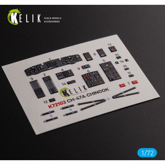 Kelik K72103 1/72 Ch 47a Interior 3d Decals For Trumpeter Kit