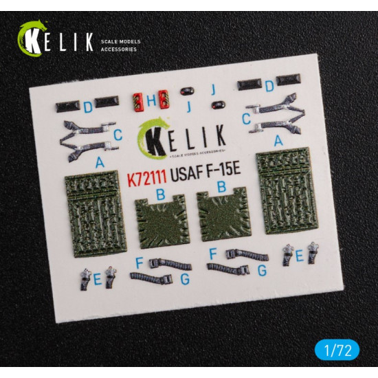 Kelik K72111 1/72 F 15e Interior 3d Decals For Academy Kit