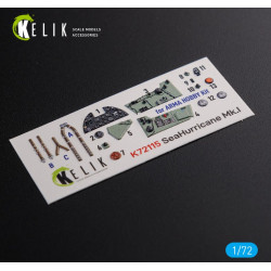 Kelik K72115 1/72 Sea Hurricane Mki Interior 3d Decals For Arma Hobby Kit