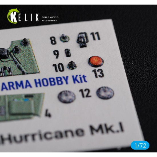 Kelik K72115 1/72 Sea Hurricane Mki Interior 3d Decals For Arma Hobby Kit