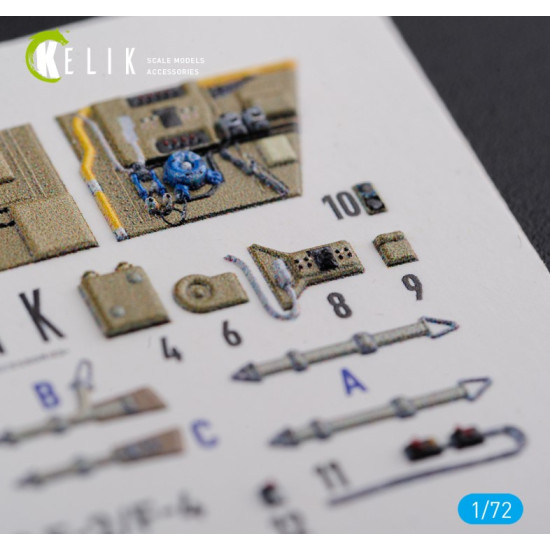 Kelik K72122 1/72 Bf109 F2 F4 Reconnaissance Interior 3d Decals For Fine Molds Kit
