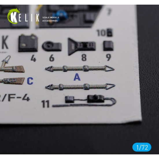 Kelik K72123 1/72 Bf109 F2 F4 Interior 3d Decals For Fine Molds Kit