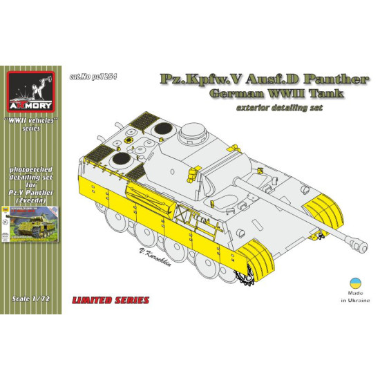 Armory Pe7254 1/72 Pz.kpfw.v Ausf.d Panther Detailing Set