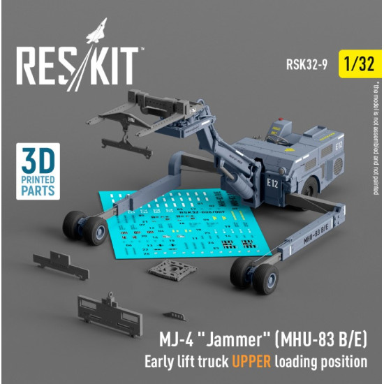 Reskit Rsk32-0009 1/32 Mj4 Jammer Mhu83 Be Early Lift Truck Upper Loading Position 3d Printed Model Kit